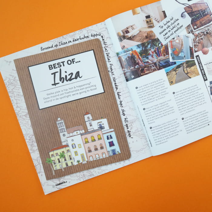 Fashionista Magazine Ibiza Skyline illustration