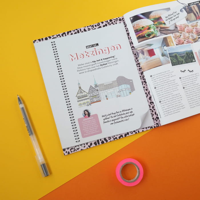 Fashionista Magazine Metzingen Skyline illustration