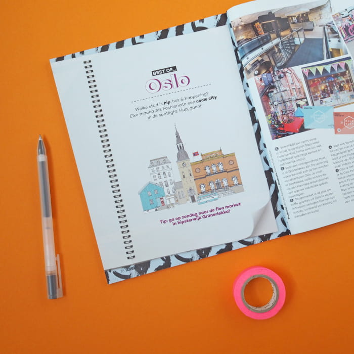 Fashionista Magazine Oslo Skyline illustration