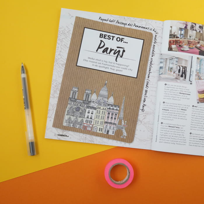 Fashionista Magazine Paris Skyline illustration