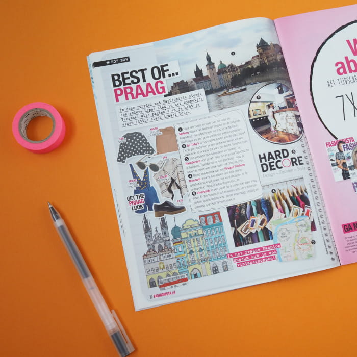 Fashionista Magazine Prague Skyline illustration