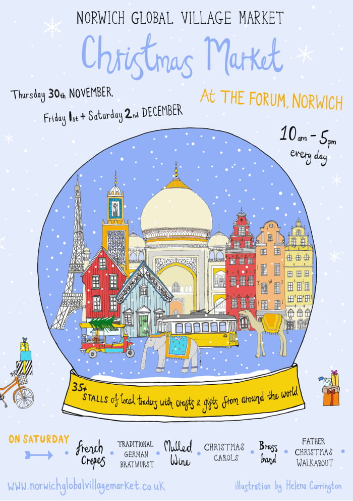Global Village Christmas market poster 2017
