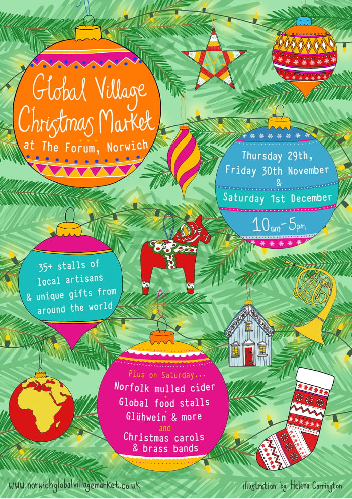 Global Village Christmas market poster 2018