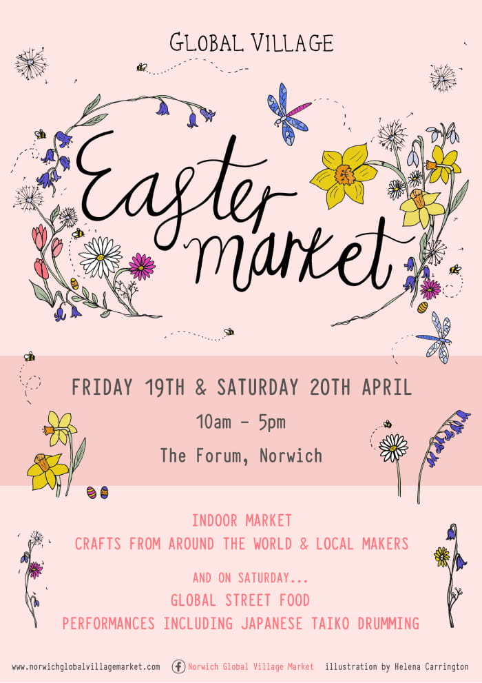 Global Village Easter market 2019 poster