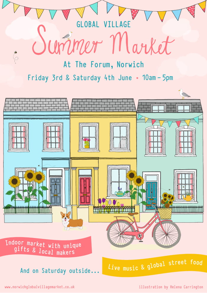 Global Village Summer market 2022 poster
