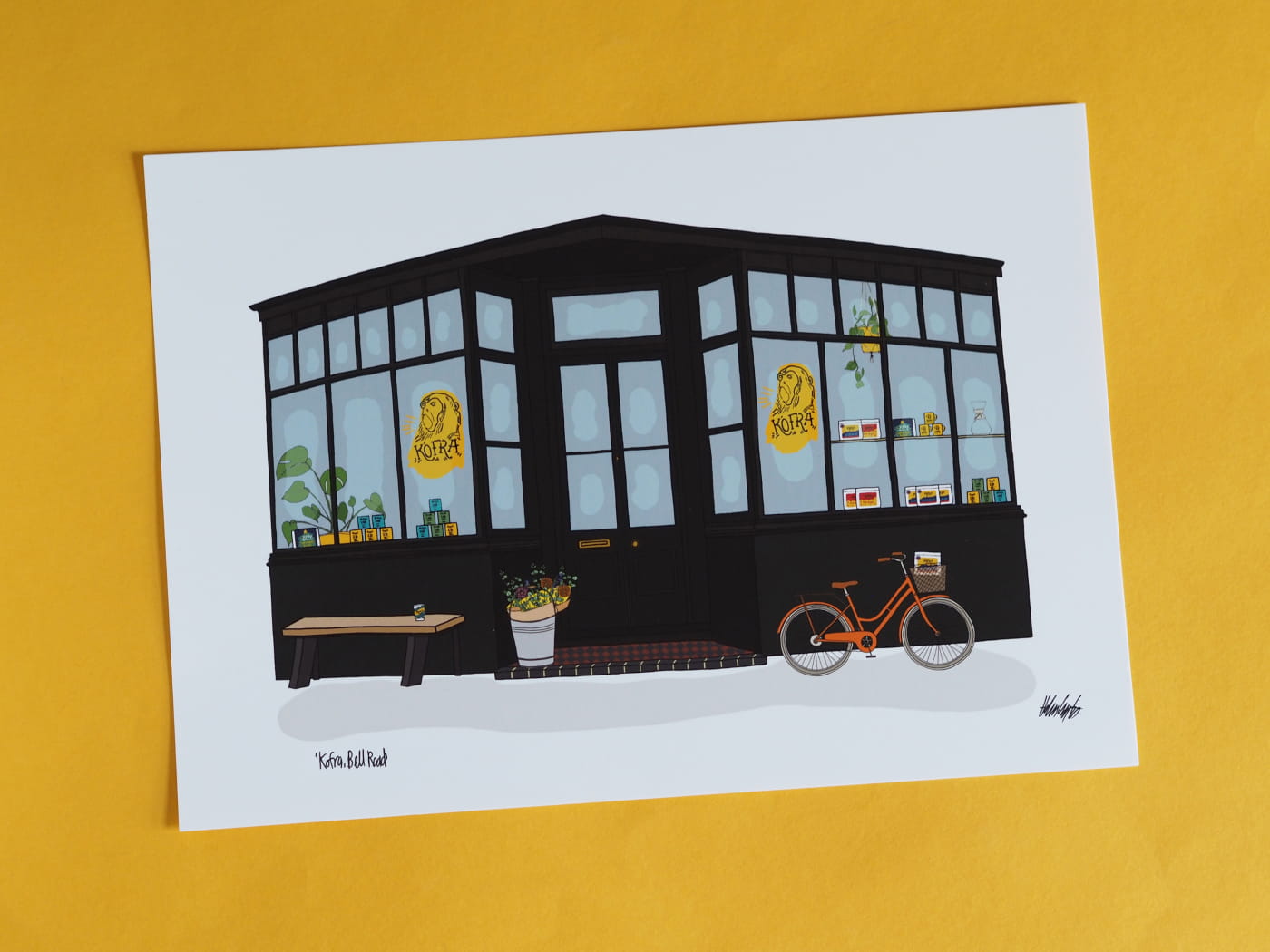 Kofra Bell Road coffee shop print