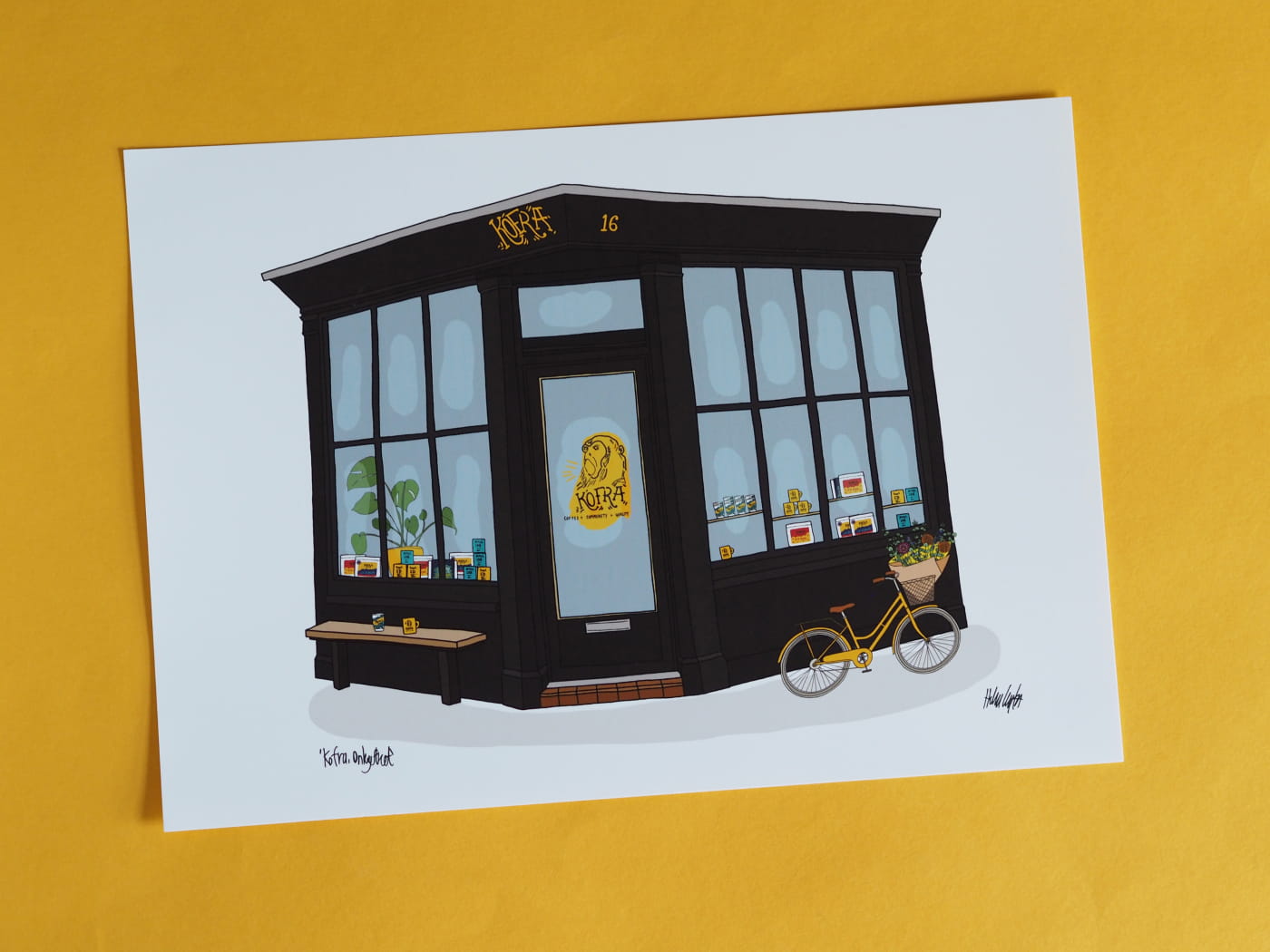Kofra Onley Street coffee shop print