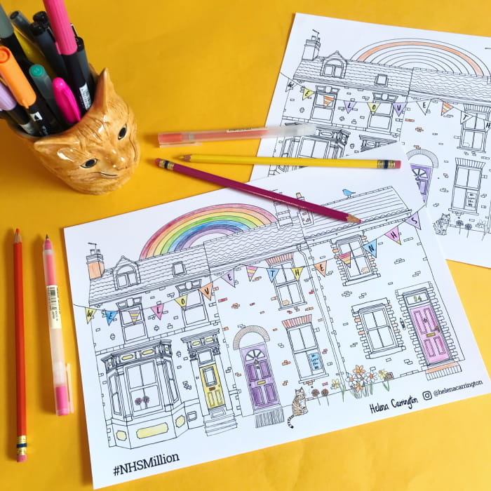 NHS Millions colouring in poster
