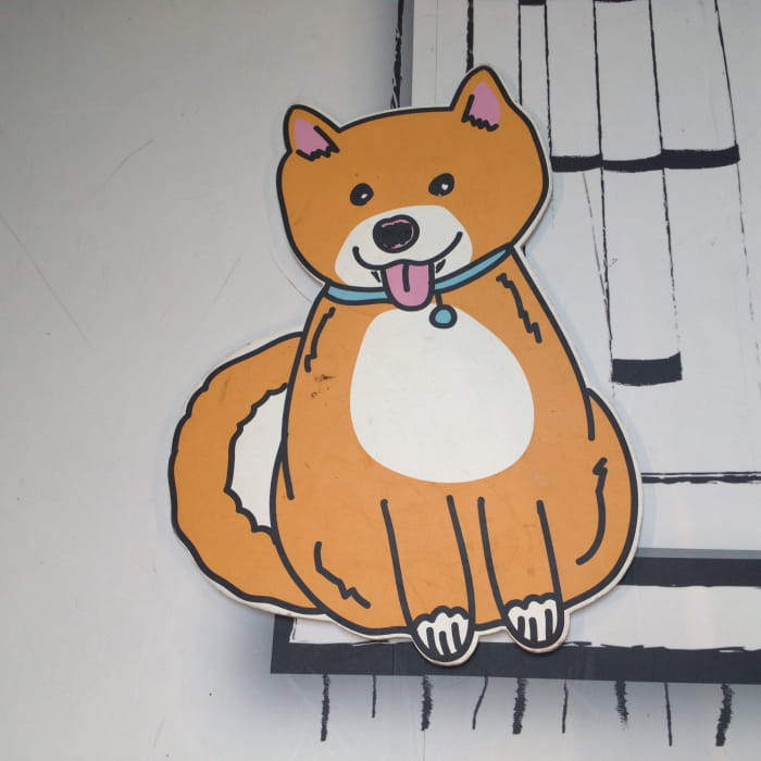 Dog prop created from an illustration